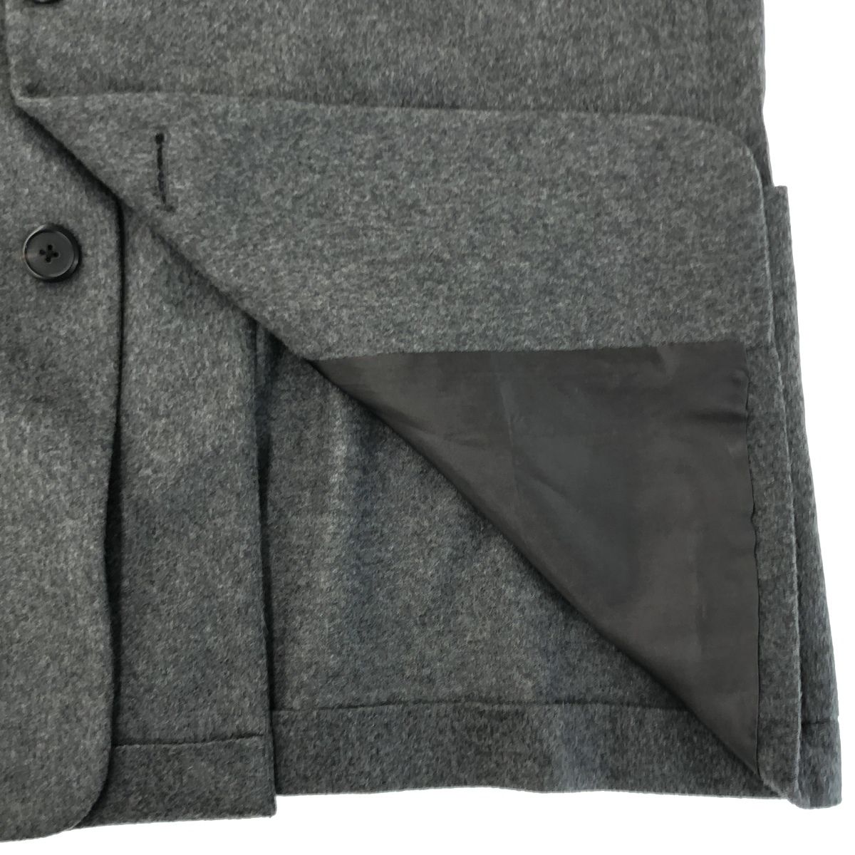 PRADA プラダ カシミヤ3Bテーラードジャケット UGM136 グレー 48R 