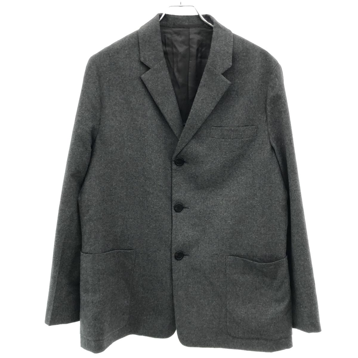 PRADA プラダ カシミヤ3Bテーラードジャケット UGM136 グレー 48R PRADA プラダ カシミヤ3Bテーラードジャケット UGM136 グレー 48R