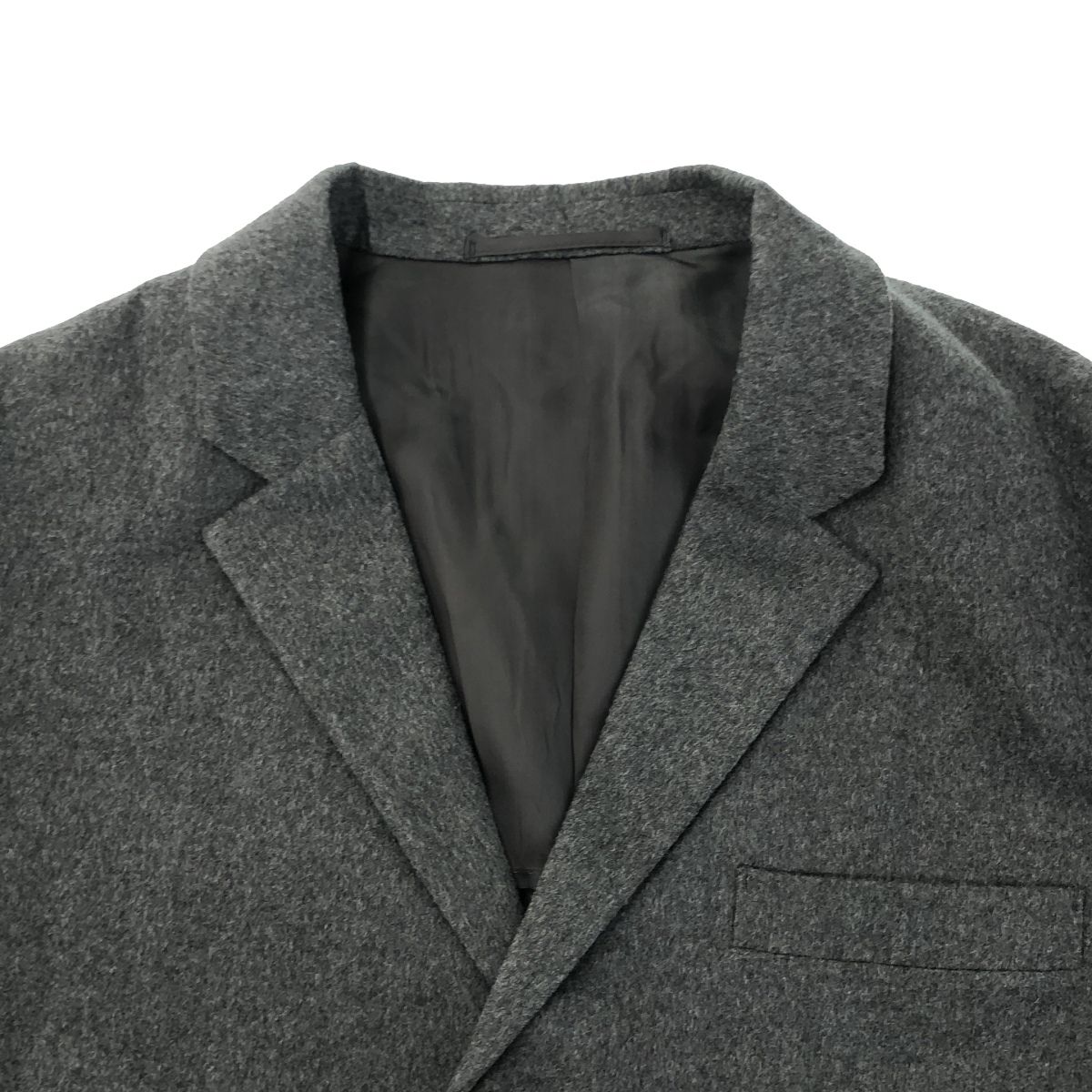PRADA プラダ カシミヤ3Bテーラードジャケット UGM136 グレー 48R