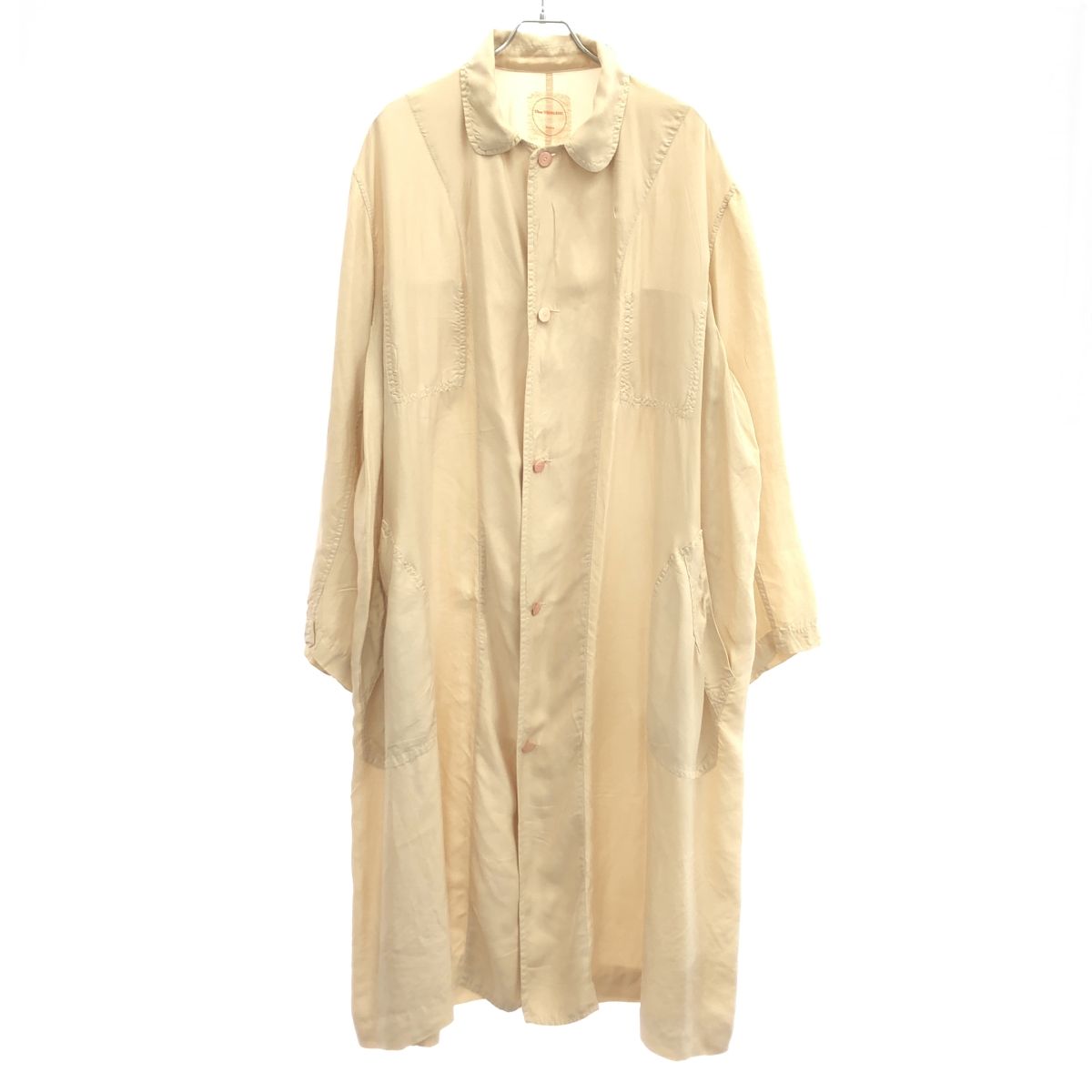 Chez Vidalenc シェヴィダレンク シルクコート ピンクベージュ系 3