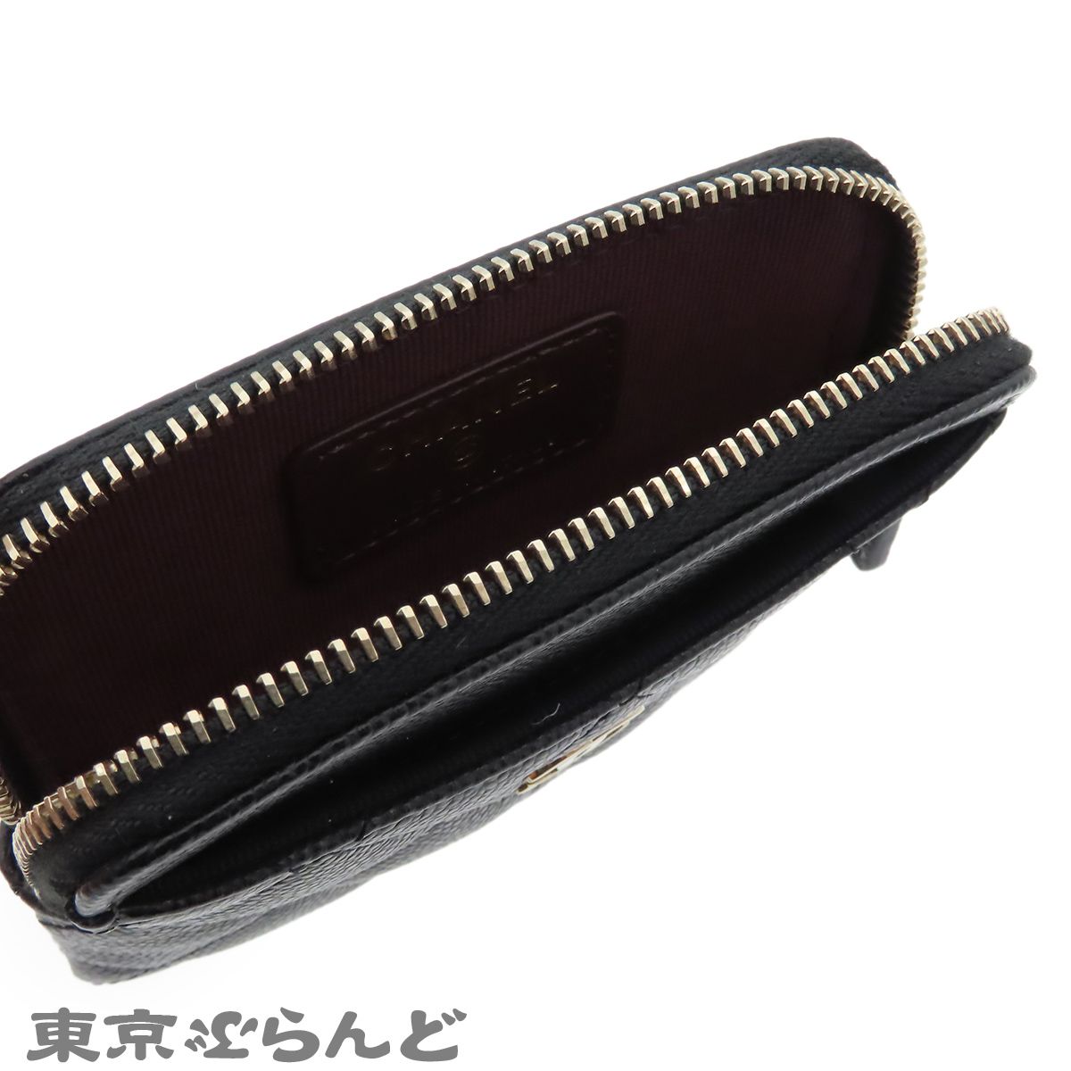 シャネル CHANEL ジップコインパース AP2061 ブラック ゴールド金具 