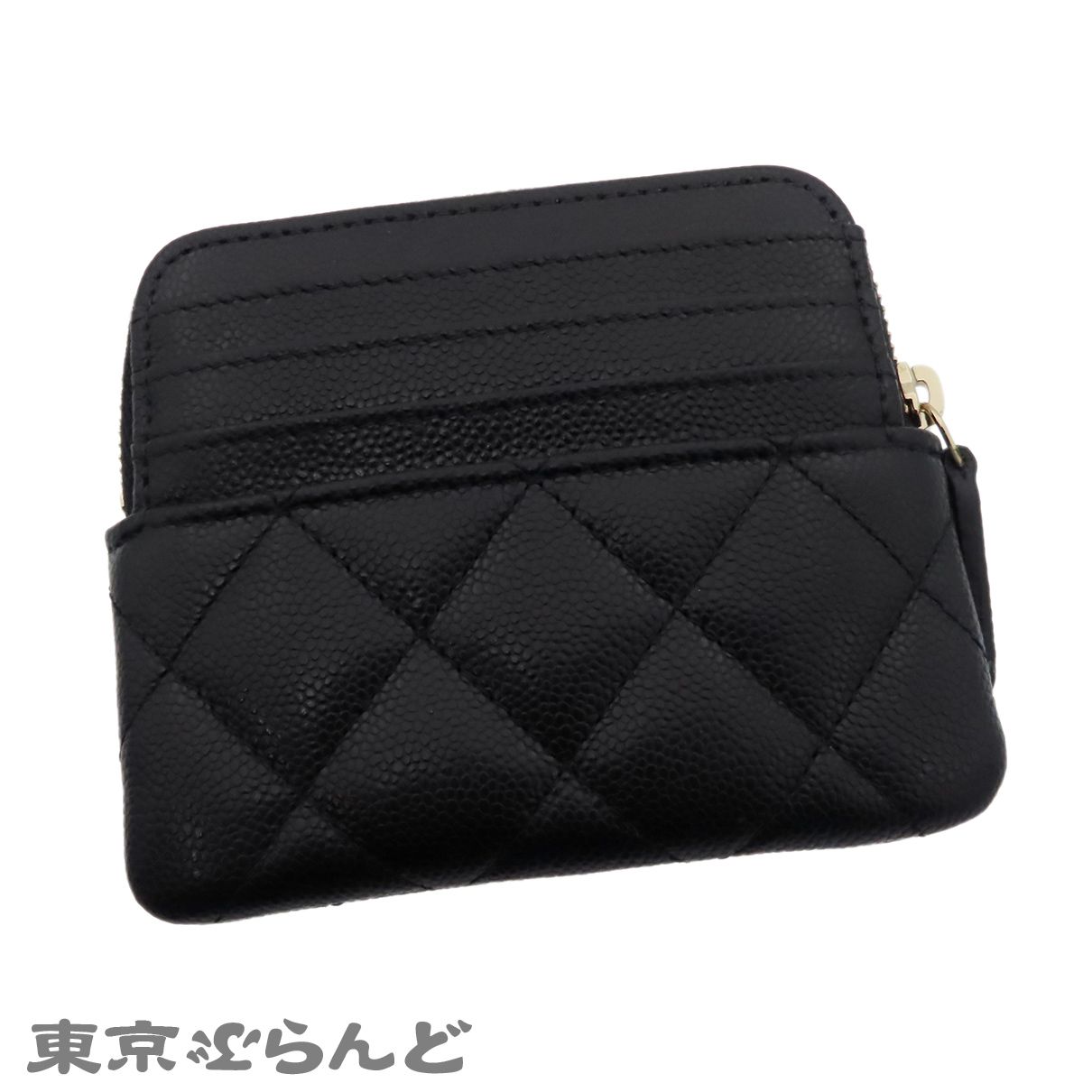 シャネル CHANEL ジップコインパース AP2061 ブラック ゴールド金具 