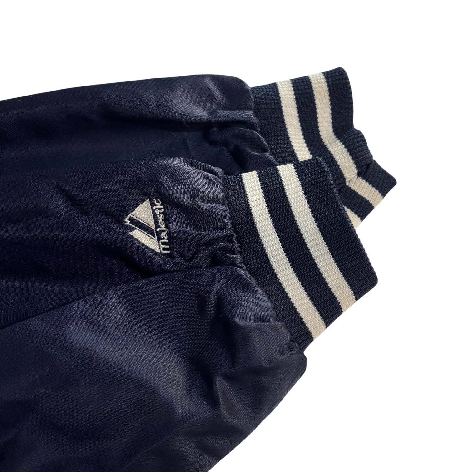 00s Majestic ”NY YANKEES” Nylon Varsity JKT 紺 L マジェスティック 