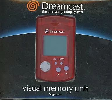 ドリームキャストハード 北米版 VISUAL MEMORY UNIT(clear red)
