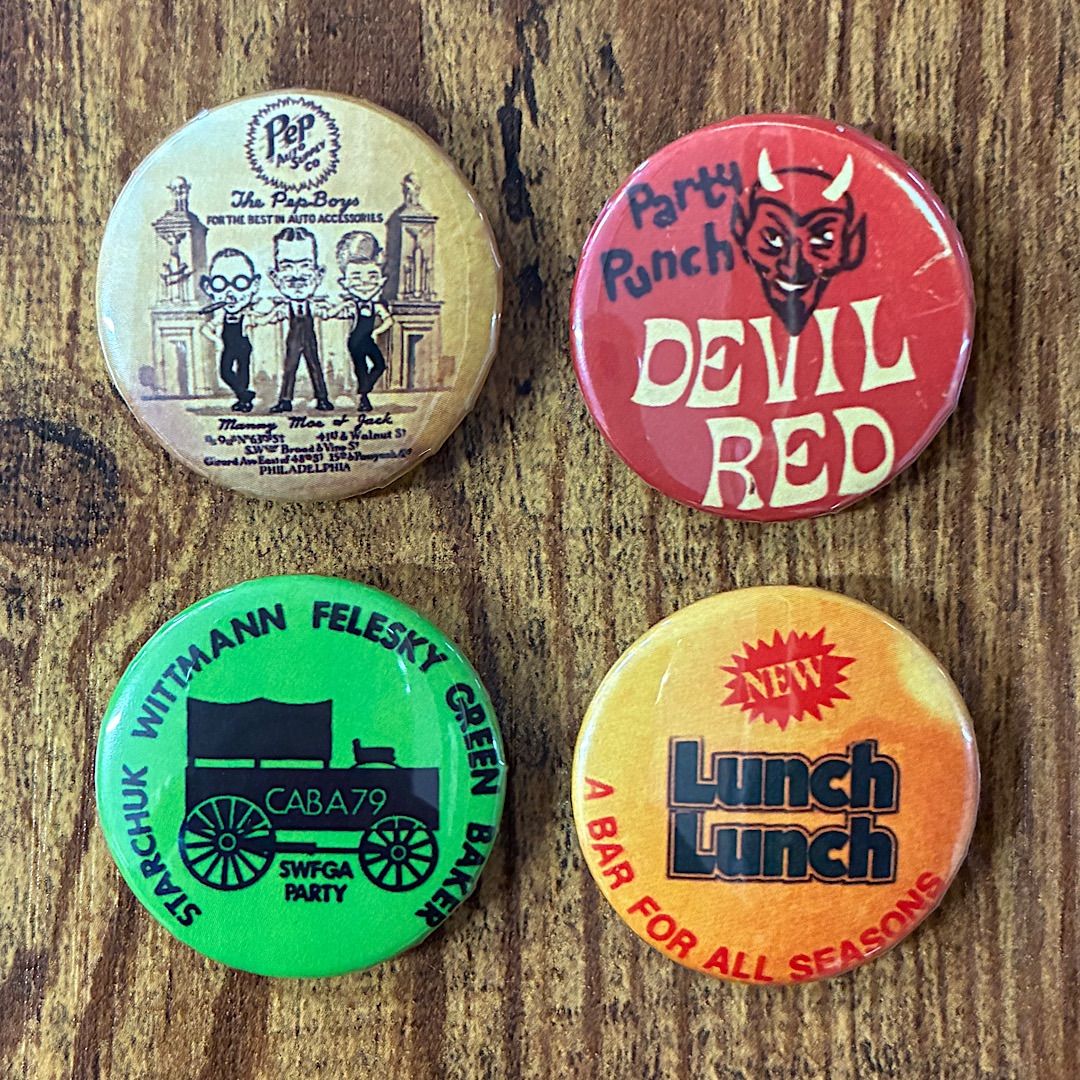 缶バッジ】4種セット PEP BOYS等 USヴィンテージ風 アメリカン雑貨 缶