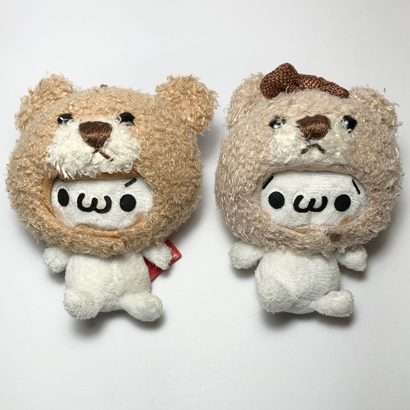 まとめ売り】 かおもじん 奇ぐるみ テディマスコット 2体セット