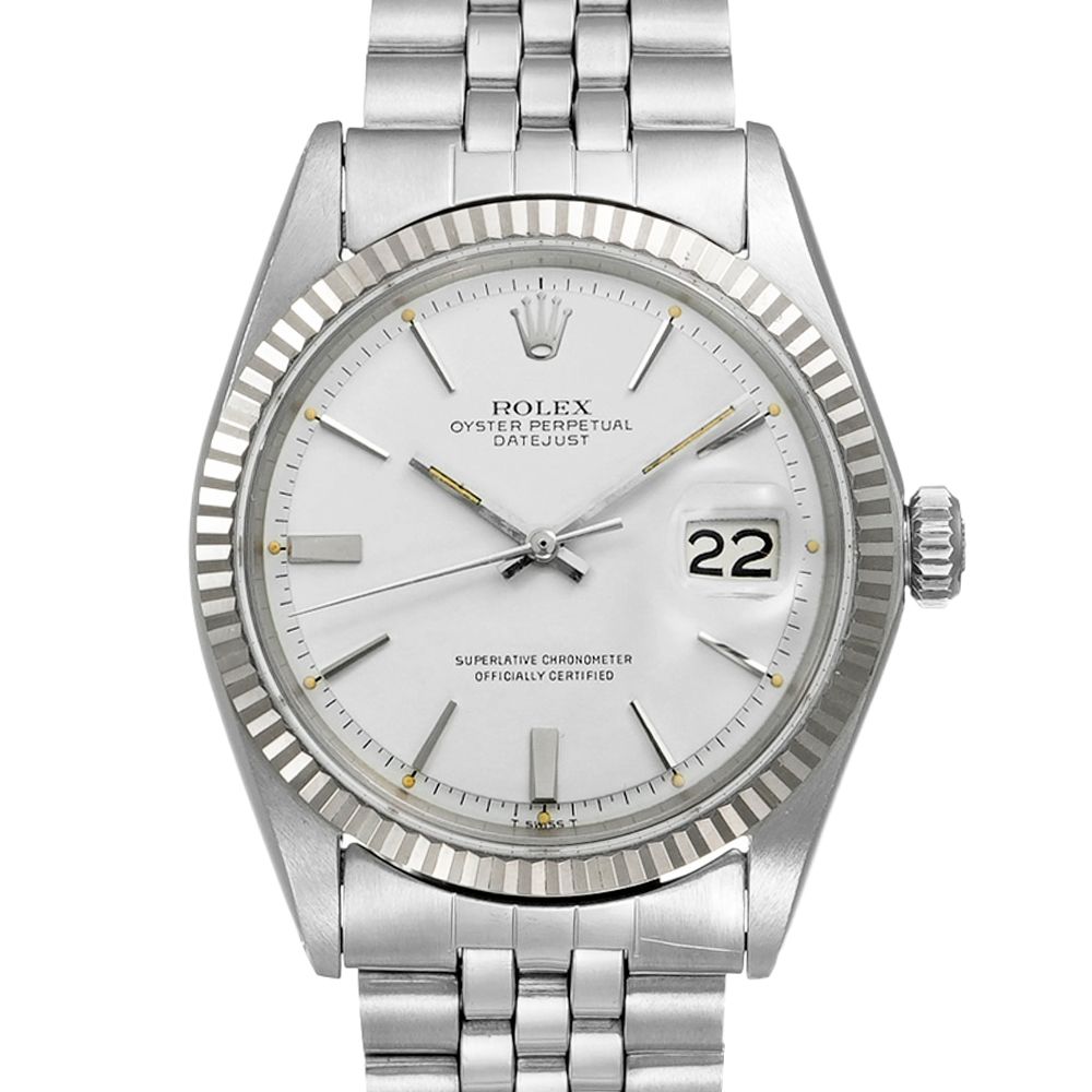 ROLEX デイトジャスト スノーホワイト 1970年保証書付き Ref.1601 アンティーク品 メンズ 腕時計