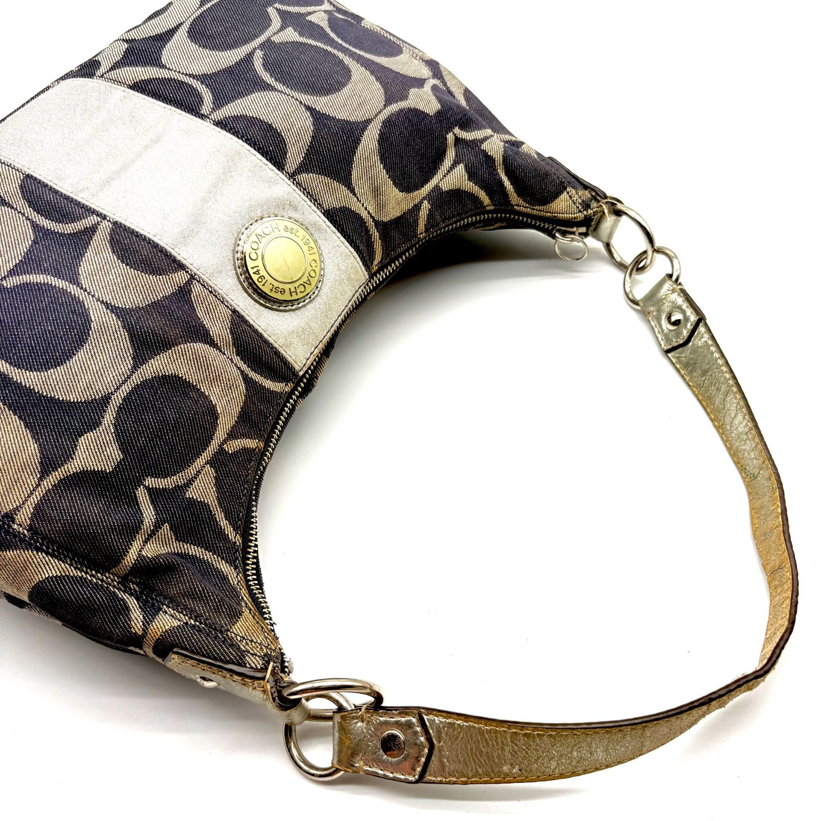 希少】COACH y2k signature denim oneshoulderbag コーチ シグネチャー