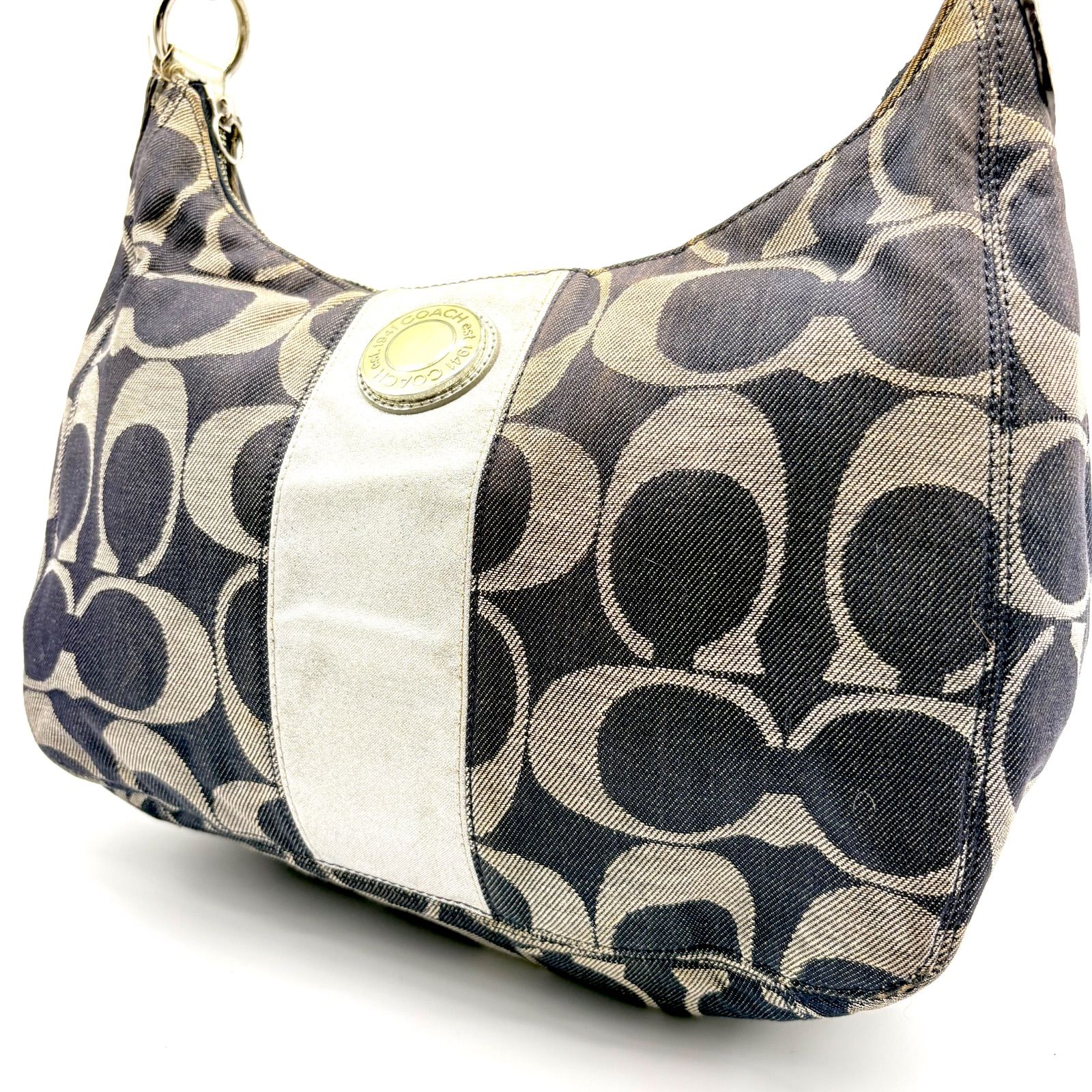 希少】COACH y2k signature denim oneshoulderbag コーチ シグネチャー