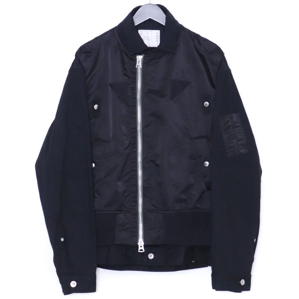 SACAI Nylon Twill Mix Blouson サイズ2 ブラック 22-02825M - メルカリ