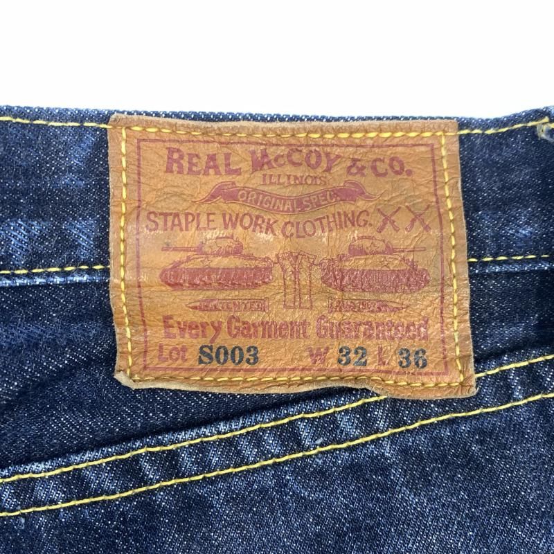 中古】THE REAL McCOYS LotS003 大戦モデル W32 L36 インディゴ リアル