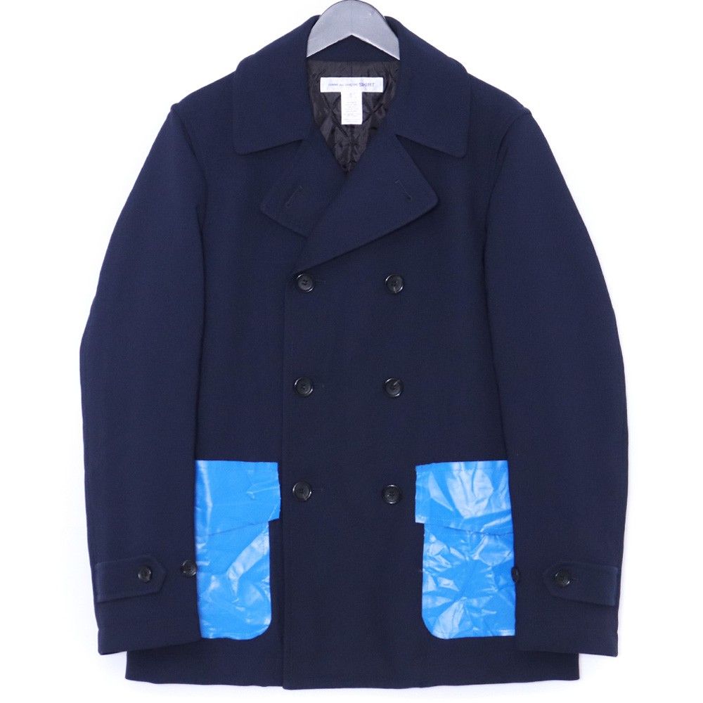 COMME DES GARCONS SHIRT Double Breasted Coat Sサイズ ネイビー FP