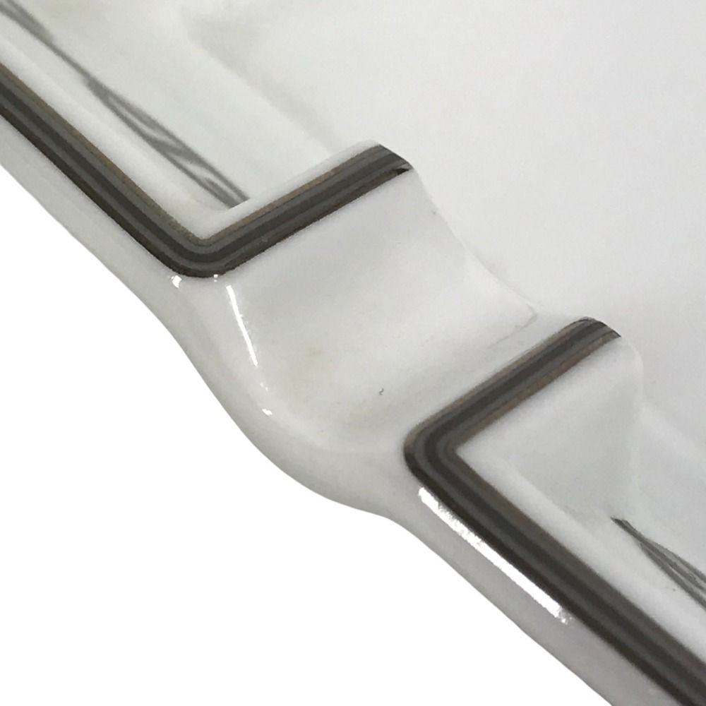 HERMES エルメス 灰皿 シェーヌダンクル ロゴ 陶器 ホワイト - メルカリ