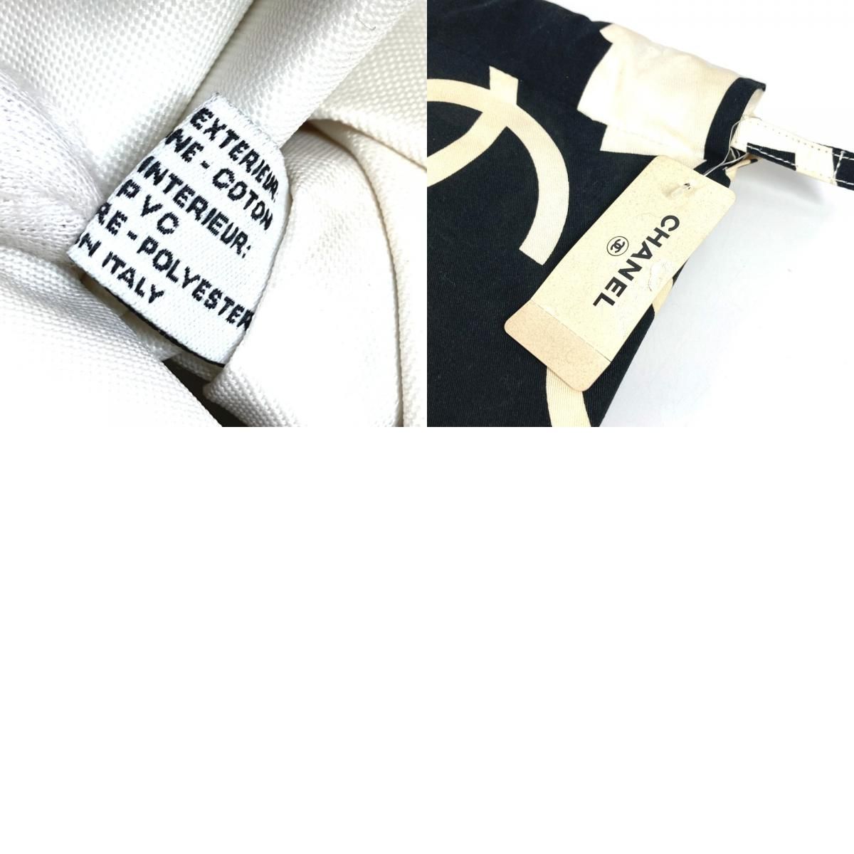 CHANEL シャネル ショルダーバッグ CC ココマーク 巾着バッグ コットン