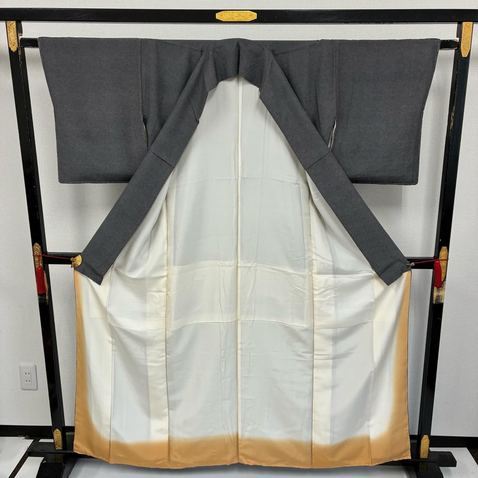 江戸小紋 鮫小紋 一つ紋 色味の良い 色無地 正絹 着物 MK-4034 - メルカリ