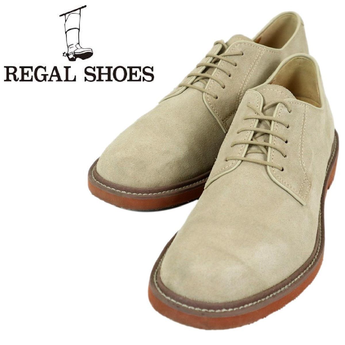 S3738】【美品】REGAL リーガル レザーシューズ プレーントゥ スエード 