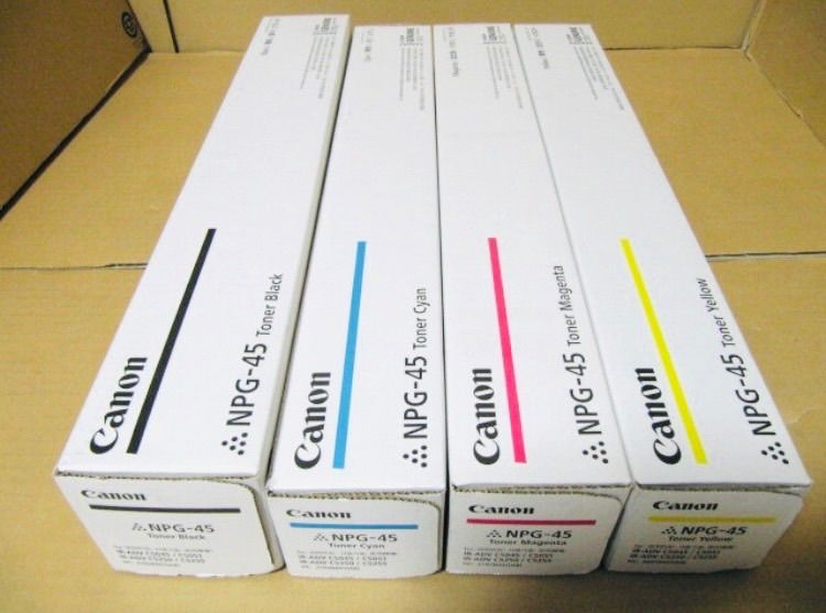 未使用 CANON 純正 トナー NPG-45 4色（シアン・マゼンタ・イエロー