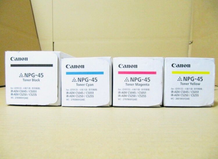 未使用 CANON 純正 トナー NPG-45 4色（シアン・マゼンタ・イエロー・ブラック） キャノン　複合機