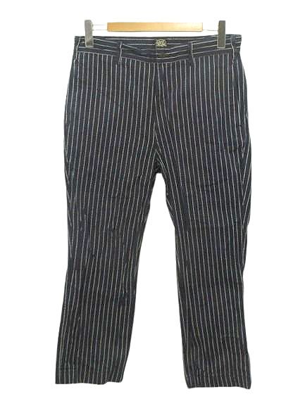 シュガーケーン SUGAR CANE FICTION ROMANCE 9oz. WABASH STRIPE TROUSERS SC42203 フィクションロマンス ストライプ トラウザーズ ワークパンツ 34 インディゴブルー ボトムス