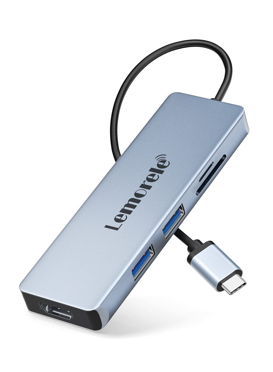 USB type C ハブ Lemorele usb c hub 5-in-1 マルチポート 4Ku00261080P出力 アダプタ HDMIポート/USB 2.0ポート*2/SDカードリーダー/TFカードリーダー MacBook Pro 、MacBook  ...
