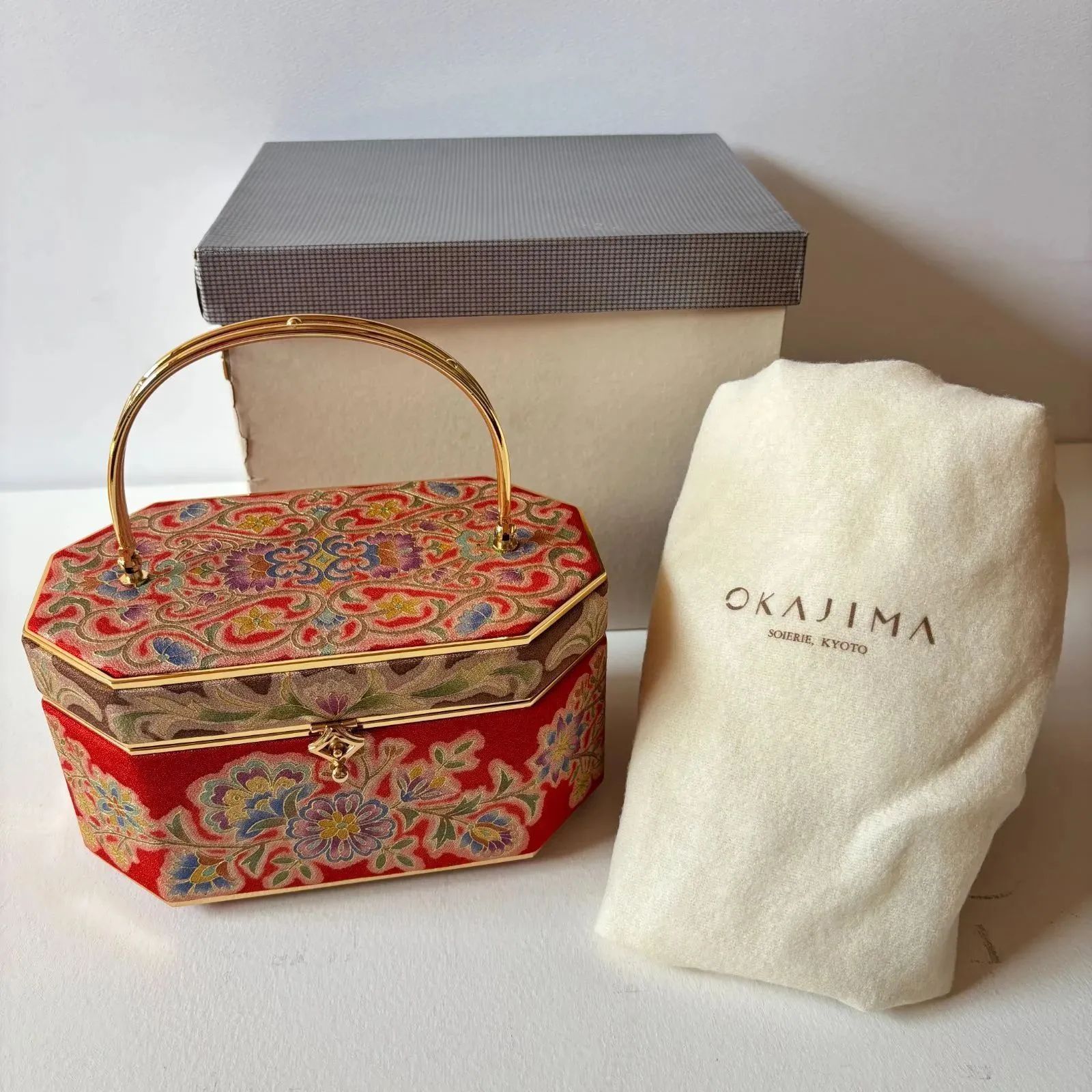 美品】皇室御用達京都 okajima okaju 岡重 ジュエリーボックス 