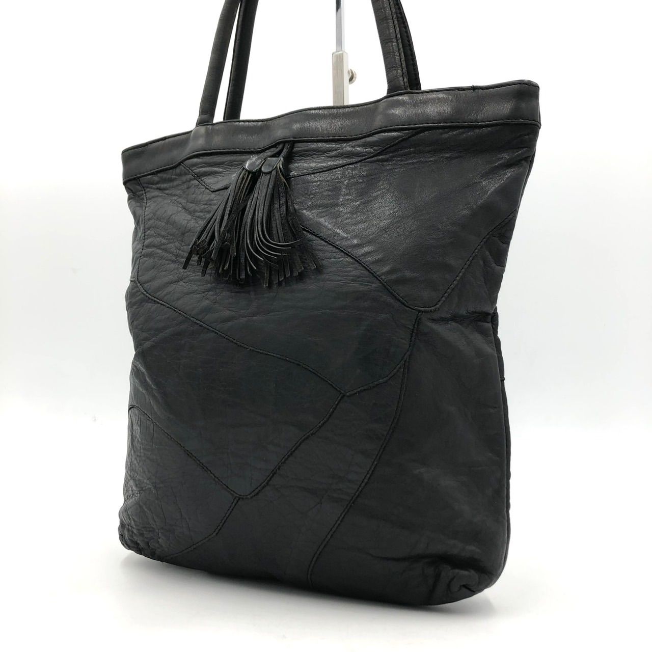 IBIZA イビザ パッチワークレザー トートバッグ BLACK | APPS 