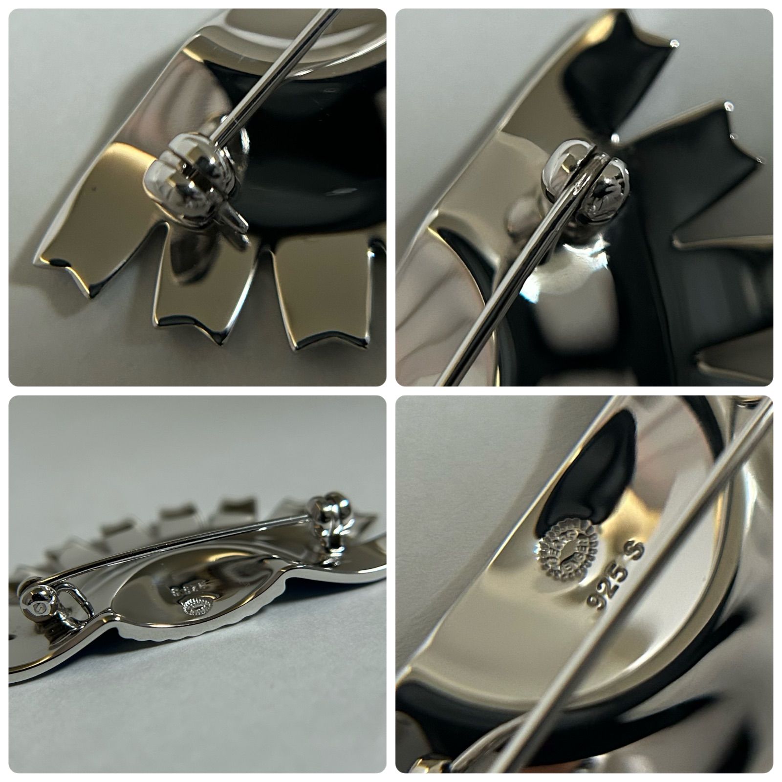 ジョージジェンセン ブローチ ハーフ デイジー AG925 Georg Jensen
