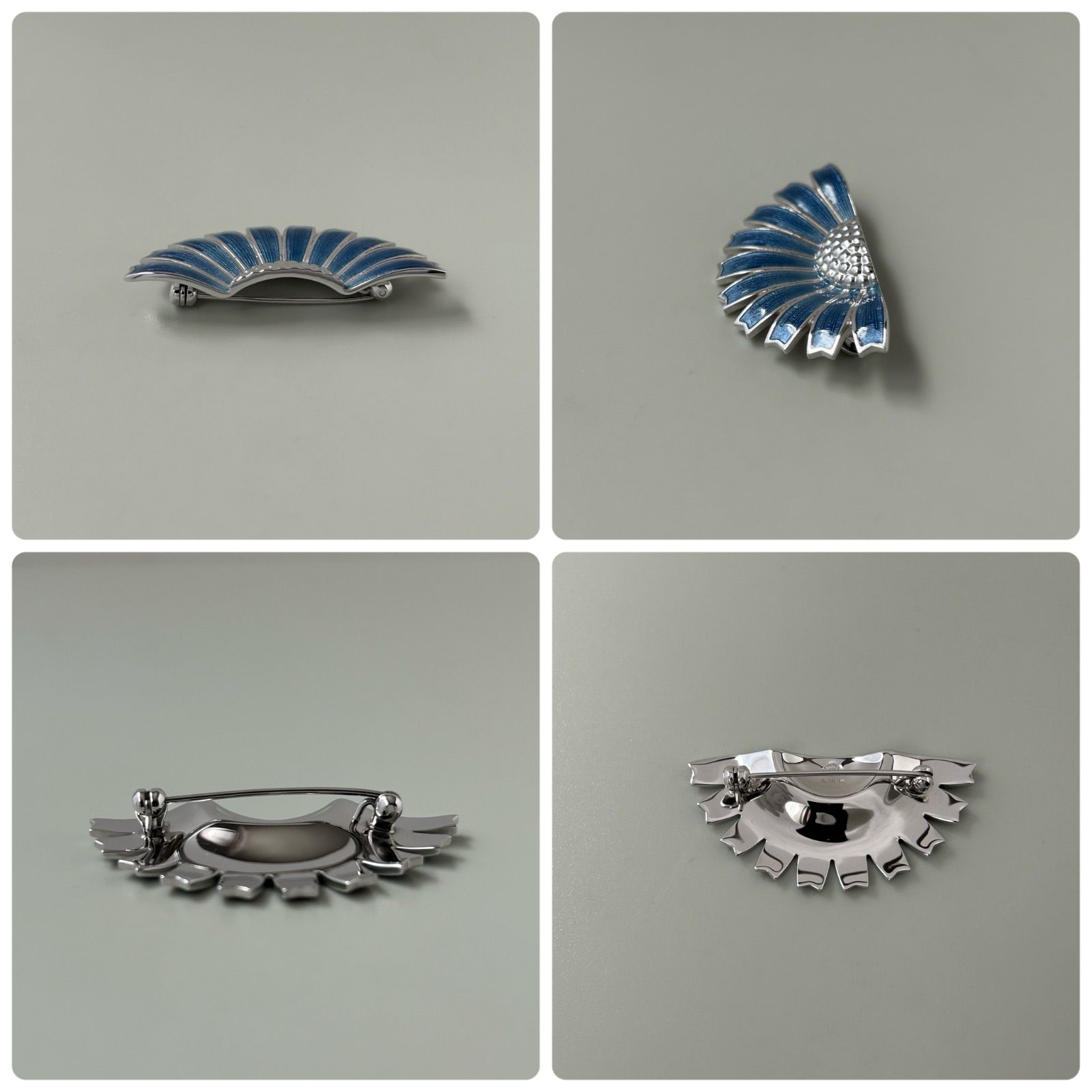 ジョージジェンセン ブローチ ハーフ デイジー AG925 Georg Jensen