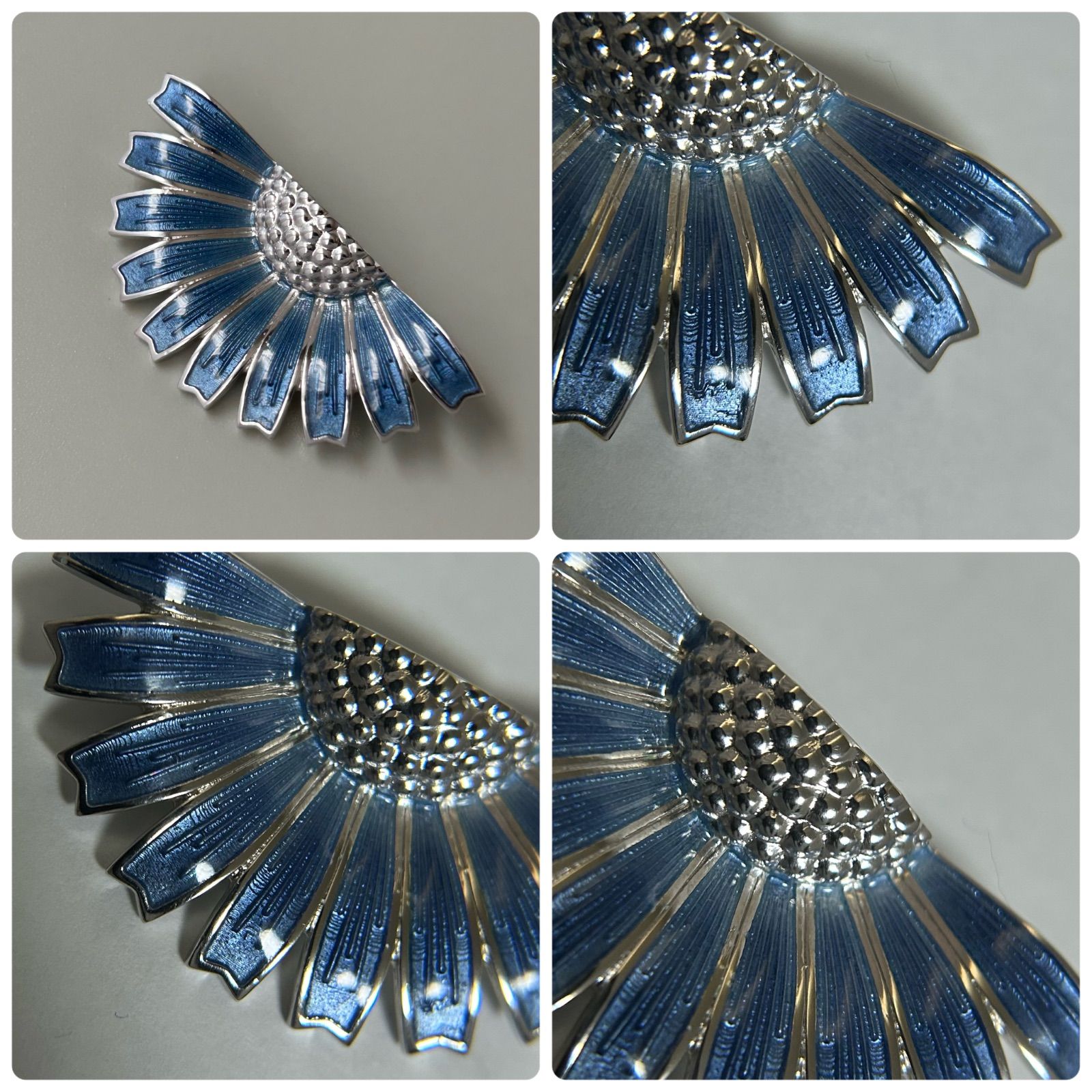 ジョージジェンセン ブローチ ハーフ デイジー AG925 Georg Jensen