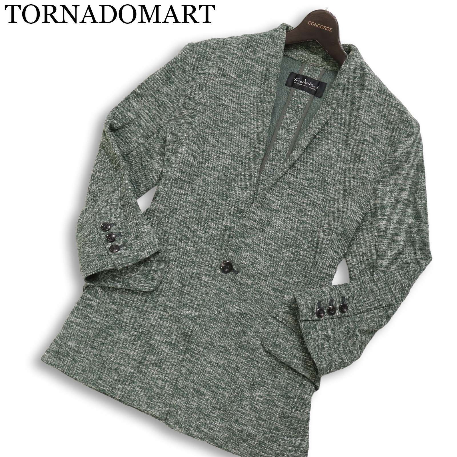 TORNADOMART トルネードマート 春夏 7分袖 1B ノーカラー ニット 
