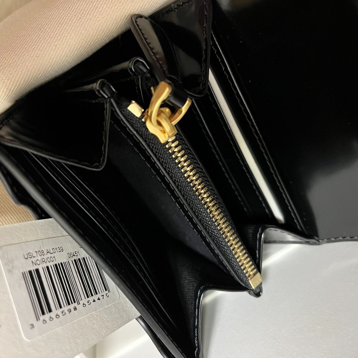 新品未使用 AMI PARIS（アミ パリス）パリ パリ レザー 二つ折り財布 
