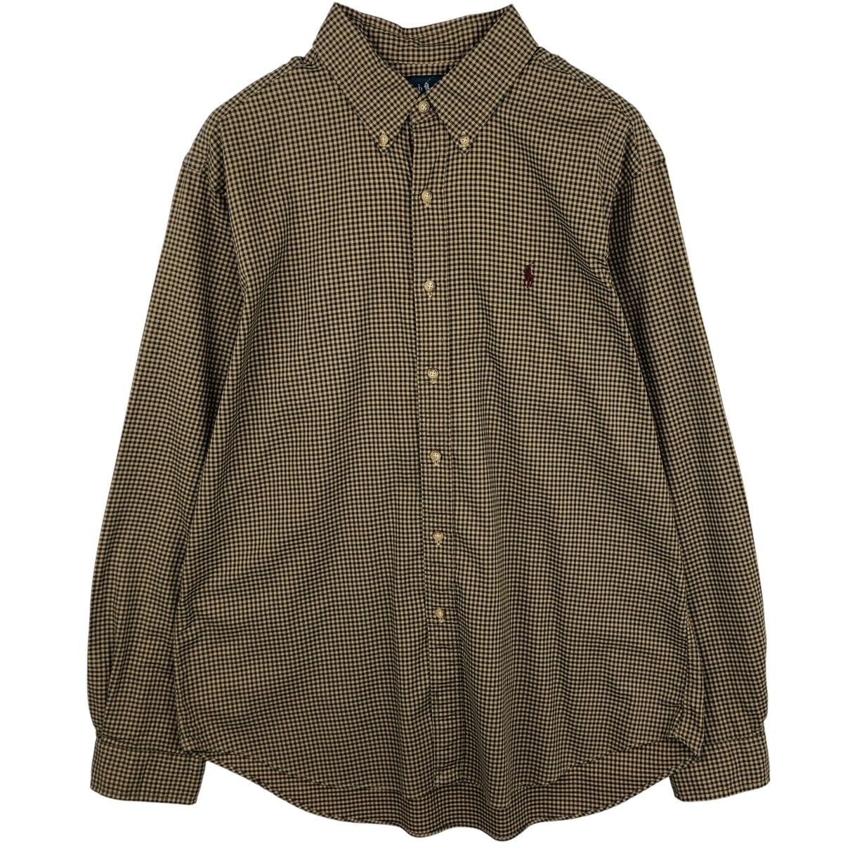 Polo 古着 ラルフローレン Ralph Lauren ギンガムチェック 長袖 ボタン