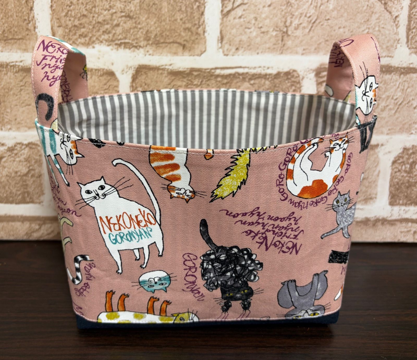 ごろにゃん☆布バスケット ピンク - メルカリ