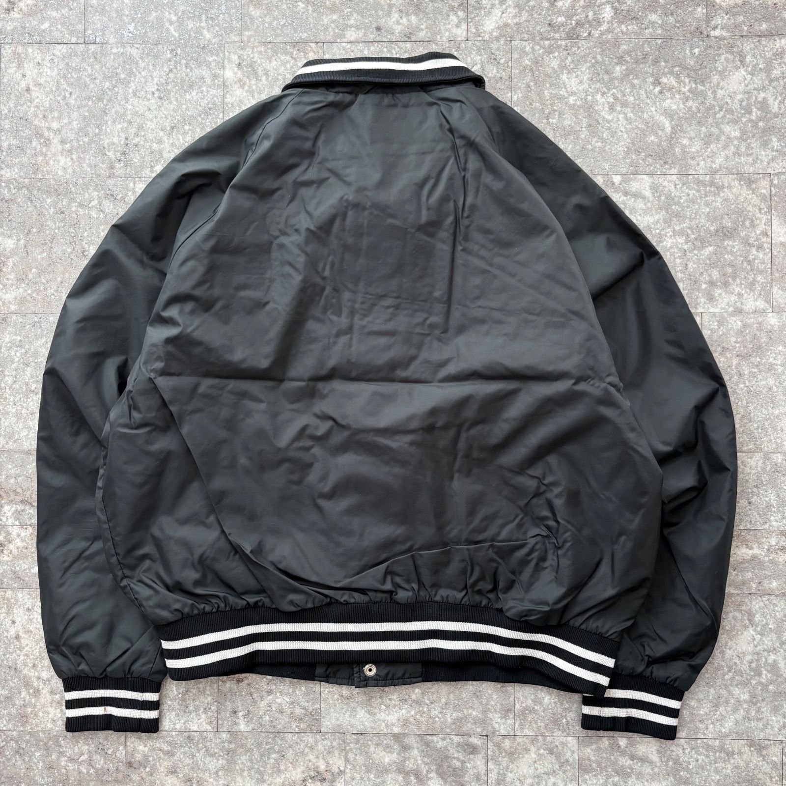 90s スタジャン ブラック XXL ビッグサイズ ナイロンジャケット