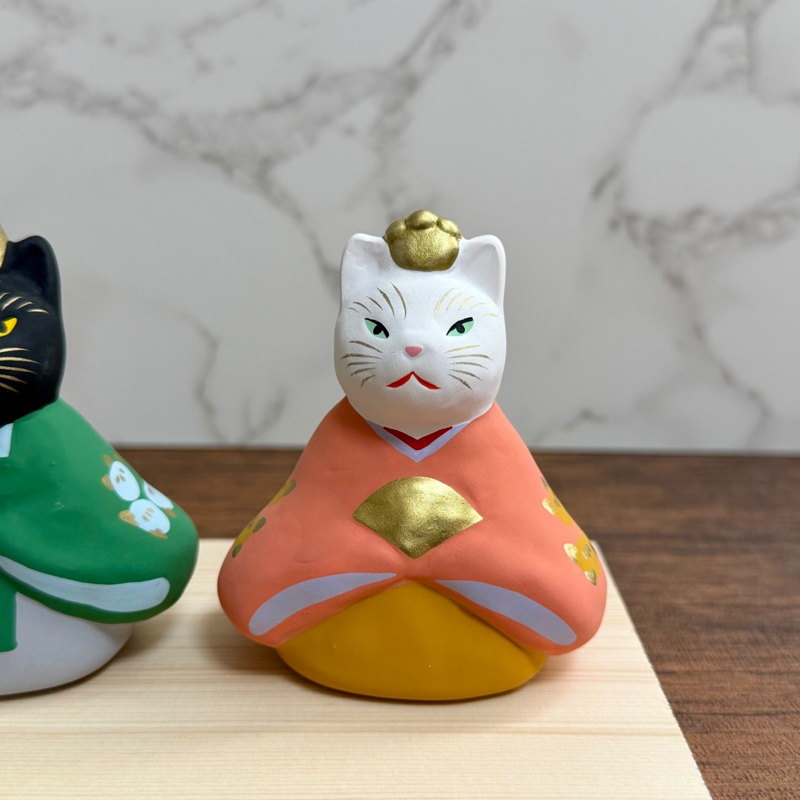 瀬戸焼】雛人形 ひな祭り 猫 座雛（橘）玩具工房 Hinamatsuri Doll's