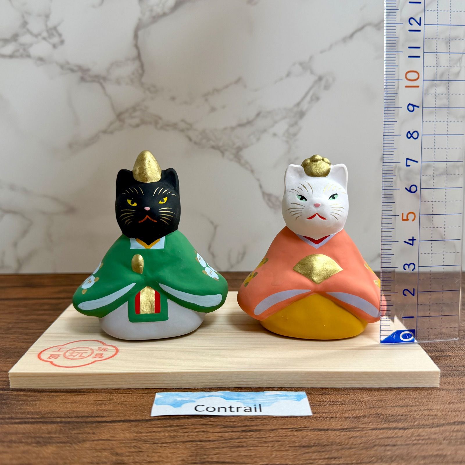 瀬戸焼】雛人形 ひな祭り 猫 座雛（橘）玩具工房 Hinamatsuri Doll's