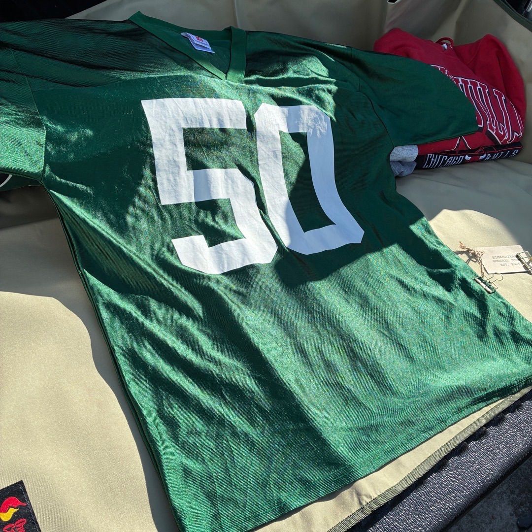 NFL パッカーズ ゲームシャツ L 緑 #50 A.J.ホーク メッシュ 00s