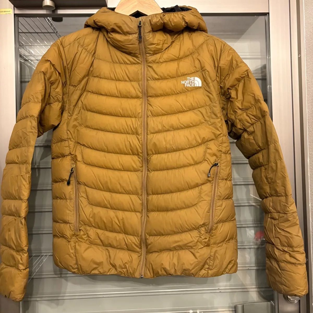 美品】ノースフェイス レディース M サンダーフーディ キャメル 