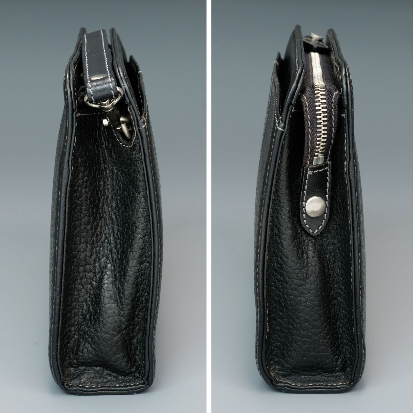 保管袋・ショッパー付】BURBERRY バーバリー オールレザー セカンド