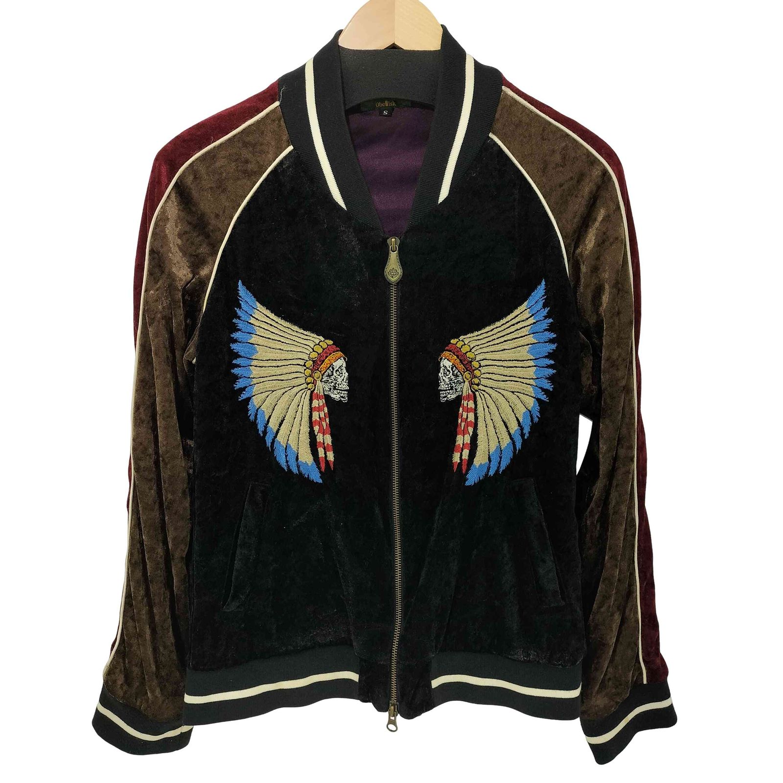 オベリスク Obelisk 00s Y2K archive ダブルジップ インディアンヘッド