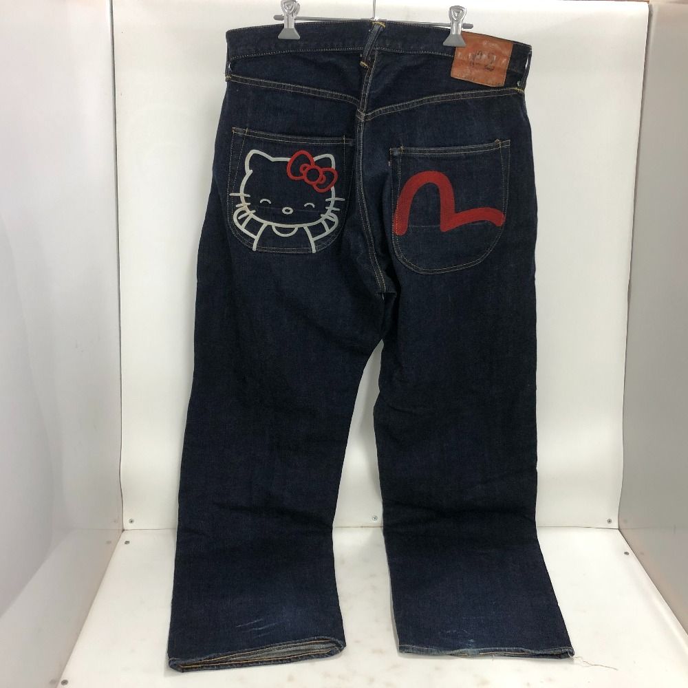 02w23053 エヴィス EVISU × HELLO KITTY 2001 デニムパンツ インディゴ