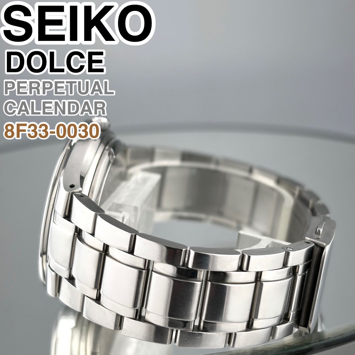 日本製]SEIKO DOLCE パーペチュアルカレンダー 8F33-0030 チタン素材 