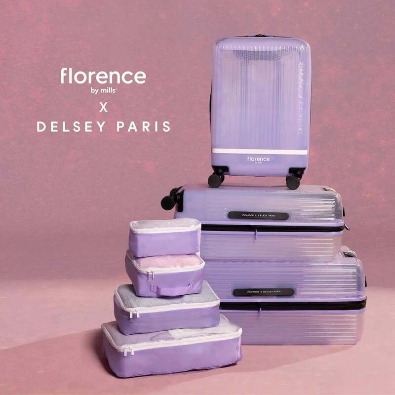 デルシー メンズ バッグ スーツケース プラスサイズ Delsey florence by mills Gotta Glow CarryOn Plus Expandable Spinner Translucent Purple パープル