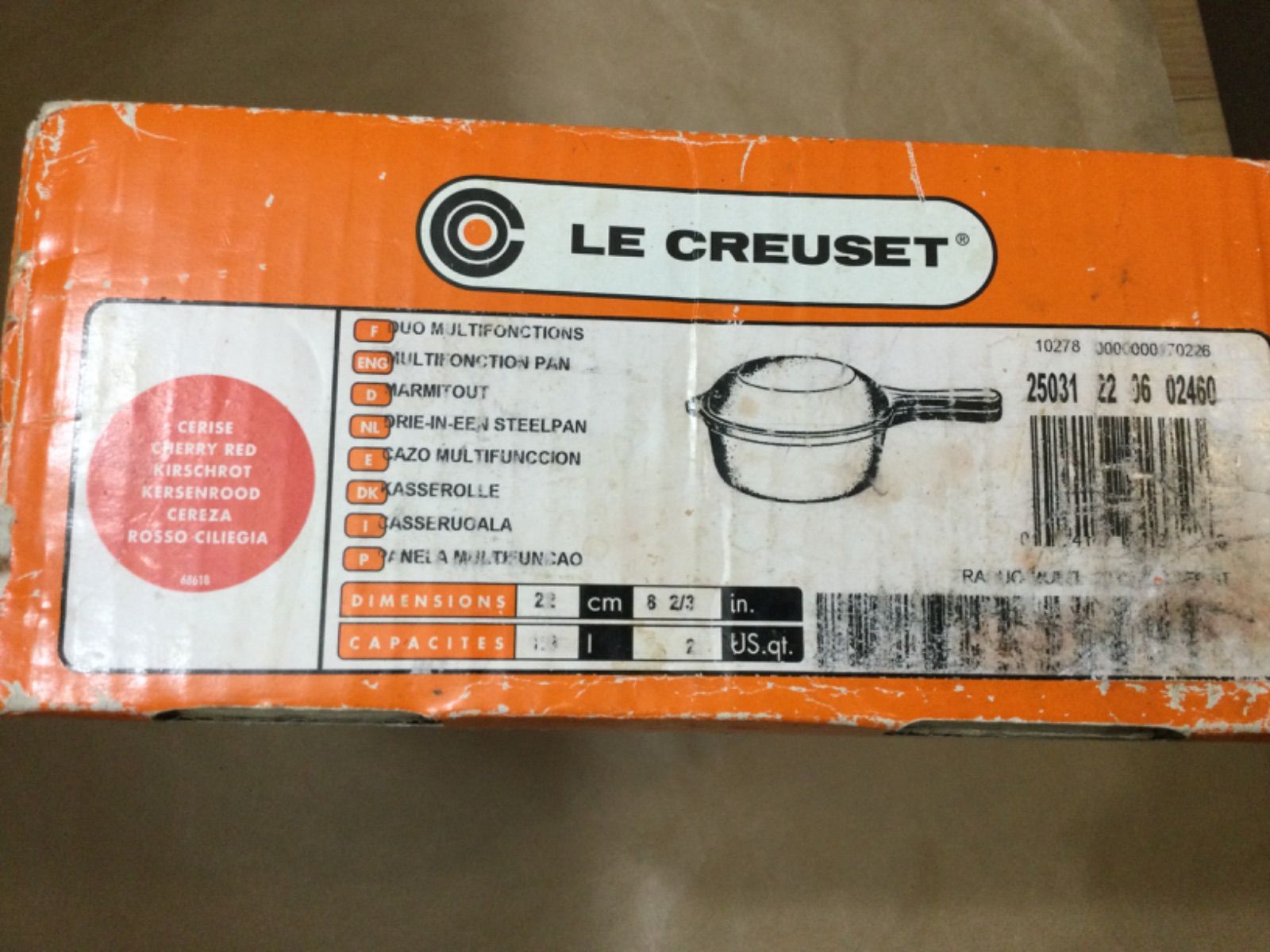 未使用新品 ル・クルーゼ マルチファンクション チェリーレッド 22cm