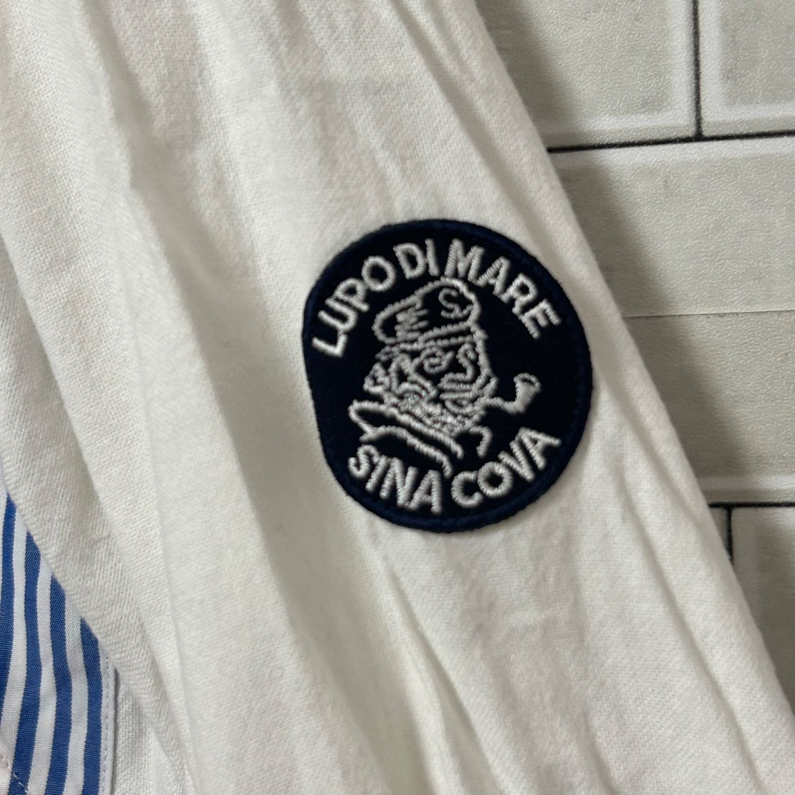 SINA COVA シナコバ 刺繍柄入り コットンBDシャツ トリコロール LUPO