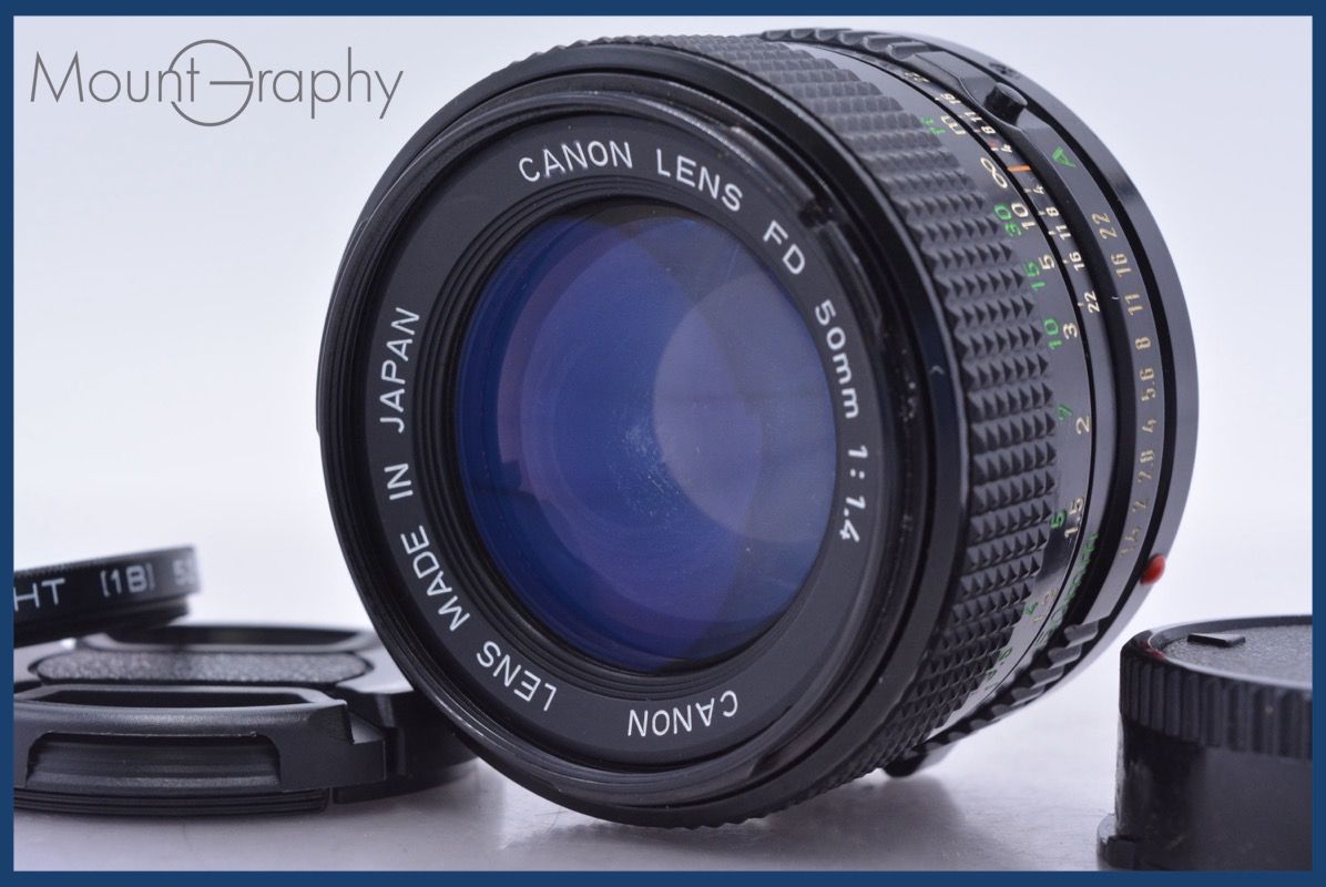 動作保証】 キヤノン Canon NEW FD 50mm F1.4 前後キャップ&レンズ