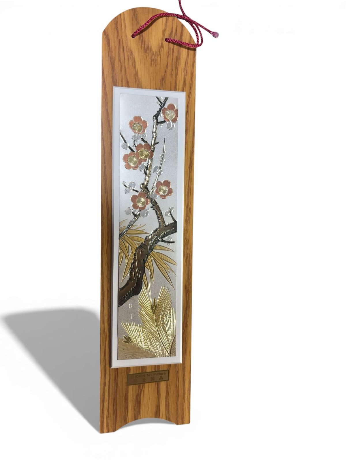 額装 桂月刀 彫金製品 梅図 短冊額 オブジェ 壁掛け 飾物 b006 - メルカリ