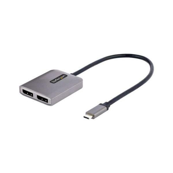 StarTech.com MSTハブ デュアルモニター対応 30cm USB C-Displayport スペースグレーMST14CD122DP 1個