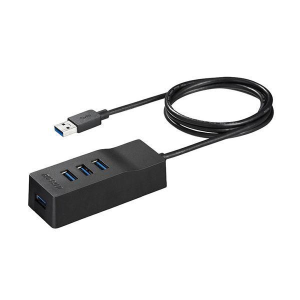 バッファロー USB3.0 上挿し セルフパワーハブ マグネット付き 4ポート ブラック BSH4A310U3BK 1個