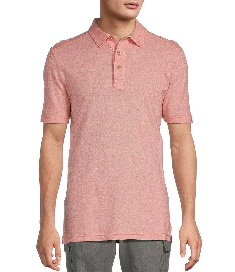 トッミーバハマ メンズ トップス シャツ ポロシャツ トール Tommy Bahama Big Tall Laurito Beach Short Sleeve Polo Shirt Dubarry Coral Heather ヘザー